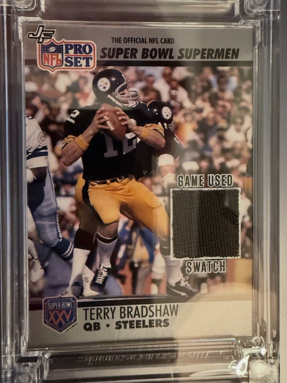Terry Bradshaw 32 | 91 Pro Set Super Bowl XXV Silver Anniversary| Jersey Fusion